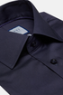 Benetti Menswear Oscar Navy Tapered Fit Stretch Cotton Formal Shirt