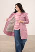 Lighthouse Outrider AW26 in Wild Rose Pink 3/4 Length Waterproof Heritage Raincoat