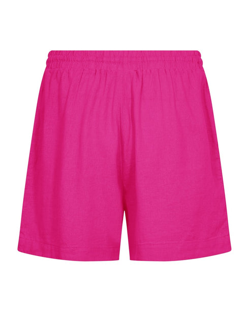 Freequent FQLAVA Shorts Fuchsia Purple Rose Linen Blend High Waist 122503