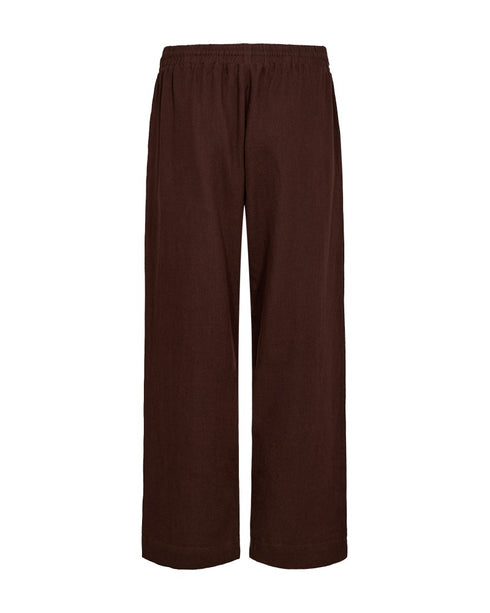 Freequent LAVA Ankle Pants Brown Linen Blend 124620CB