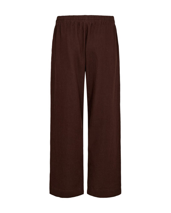 Freequent LAVA Ankle Pants Brown Linen Blend 124620CB