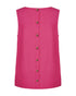 Freequent FQLAVA Linen Top Fuchsia Purple Rose Loose Fit Decorative Back Buttons 124867