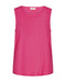 Freequent FQLAVA Linen Top Fuchsia Purple Rose Loose Fit Decorative Back Buttons 124867
