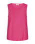 Freequent FQLAVA Linen Top Fuchsia Purple Rose Loose Fit Decorative Back Buttons 124867