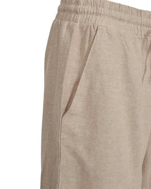 Freequent FQLAVA Linen Shorts Sand Melange Moonbeam 204168 High Waist Regular Fit