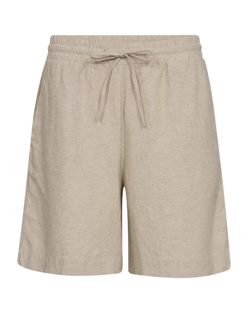 Freequent FQLAVA Linen Shorts Sand Melange Moonbeam 204168 High Waist Regular Fit