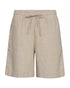 Freequent FQLAVA Linen Shorts Sand Melange Moonbeam 204168 High Waist Regular Fit