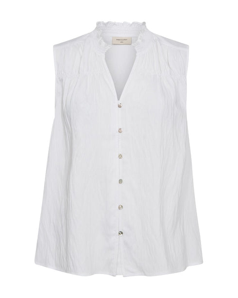 Freequent | 204376 Brilliant White FQALLY Sleeveless Blouse