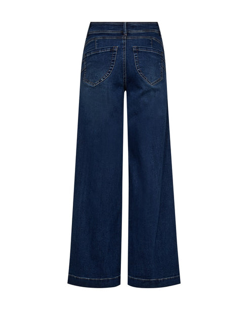 Freequent FQLOPEZ Women’s Flared Jeans – Blue Denim with Push-Up Fit 205312