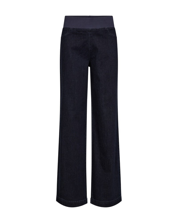 Freequent FQSHANTAL-PANTS Wide Leg Denim Pants 205438 Dark Blue