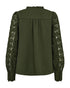 Freequent FQESSA Blouse 205567 - Long Sleeve Blouse with Lace Details