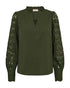Freequent FQESSA Blouse 205567 - Long Sleeve Blouse with Lace Details