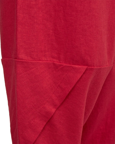 Freequent LAVA Wide Fit Pants True Red Linen Blend 205807