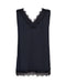 Freequent Womens Salute Navy Lace Detail V-Neck Top 206329