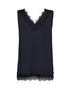 Freequent Womens Salute Navy Lace Detail V-Neck Top 206329