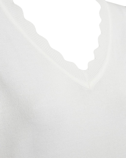 FreeQuent KATIE Fine Knit V-Neck Pullover - 206463