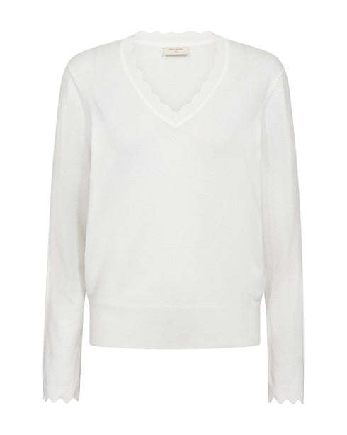 FreeQuent KATIE Fine Knit V-Neck Pullover - 206463
