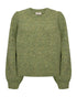 Freequent FQGRSEVALIN Fern Melange Pullover with Puff Sleeves 206716