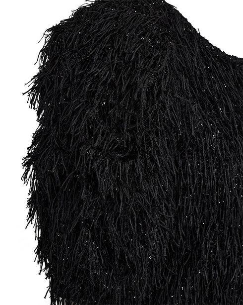 Freequent FQMARLIN Top 207052 - Fringe & Glitter Detail Top 207052