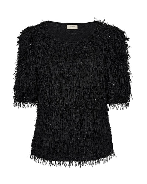 Freequent FQMARLIN Top 207052 - Fringe & Glitter Detail Top 207052