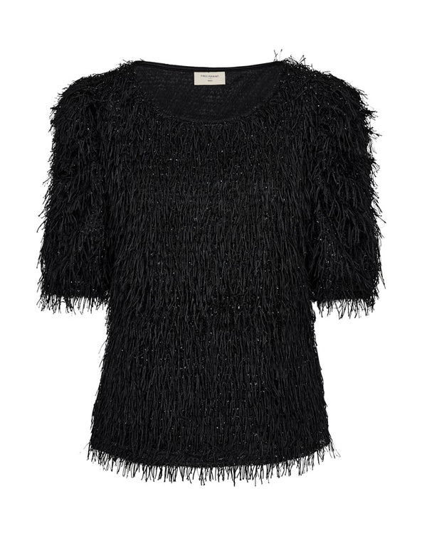 Freequent FQMARLIN Top 207052 - Fringe & Glitter Detail Top 207052
