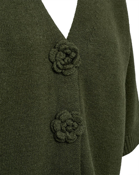 Freequent FQAlpi Green Knit Cardigan 207058