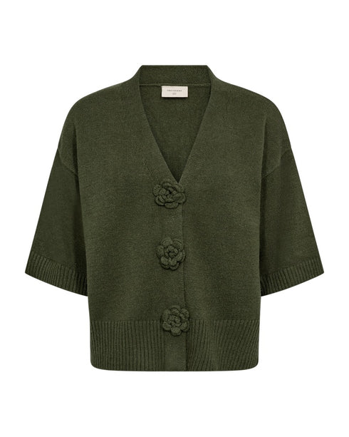 Freequent FQAlpi Green Knit Cardigan 207058