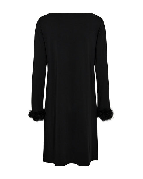 Freequent FQELVA A-Line Boat Neck Dress Black 207295