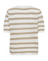 Freequent FQDODO Short Sleeve Striped Cotton Knit – Star OffWhite / Silver Mink – 207309