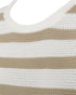 Freequent FQDODO Short Sleeve Striped Cotton Knit – Star OffWhite / Silver Mink – 207309