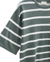 Freequent FQCONNY Short Sleeve Striped Knit – White & Green – 207377
