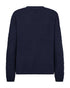 Freequent FQDODO Navy Organic Cotton V-Neck Patterned Pullover 207400