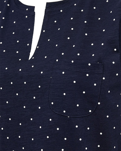 Freequent Viva Tee Spot Navy Blazer Star Off White 7105 Organic Cotton 207663