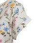 Freequent Viva Tee Floral Star Off-White Golden Haze Organic Cotton V-Neck 207664