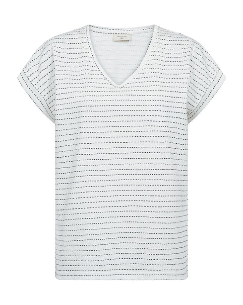Freequent FQVIVA T-Shirt Star Off-White Navy Allover Dots Organic Cotton 207665