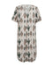 Freequent FLOI Dress Green and Beige Moonbeam w. Dark Forest 207677