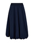 Freequent Womens Navy FQMONO Pleated Balloon Skirt 207697
