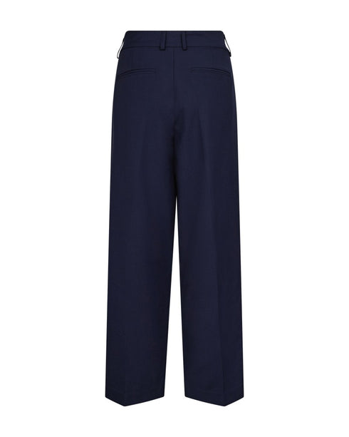 Freequent FQYASMIN Navy Wide Leg Pleated Trousers 201198