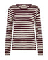 Freequent FQLIANA Striped Long-Sleeve Top 207833 Port Royale Wine and Moonbeam