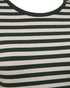 Freequent FQLIANA Striped Long-Sleeve Top 207833 Deep Forest Green and Moonbeam