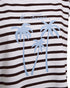 Freequent FQFENJAL Striped Organic Cotton T-Shirt Brilliant White Coffee Bean 208015