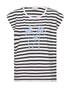Freequent FQFENJAL Striped Organic Cotton T-Shirt Brilliant White Coffee Bean 208015