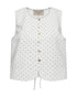 Freequent ANYA Waistcoat Off-White and Black Dot Print 208072