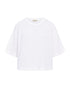 Freequent FQVICKI Short Sleeve Fine Knit Pullover White Drop Shoulder 208117