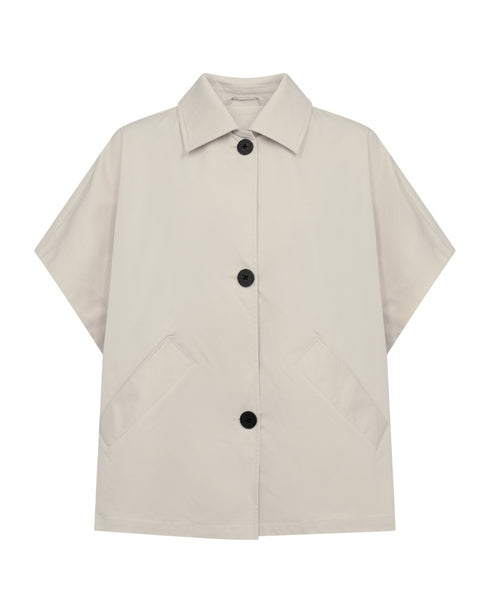 Freequent SAFRAN 208148 Short Sleeve Soft Cloak Jacket in Moonbeam