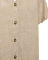 Freequent LAVA Linen Shirt Sand Melange Short Sleeve V-Neck 208150
