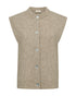 Freequent FQALPA Fine-Knit Alpaca Blend Vest 211502 Silver Mink Melange
