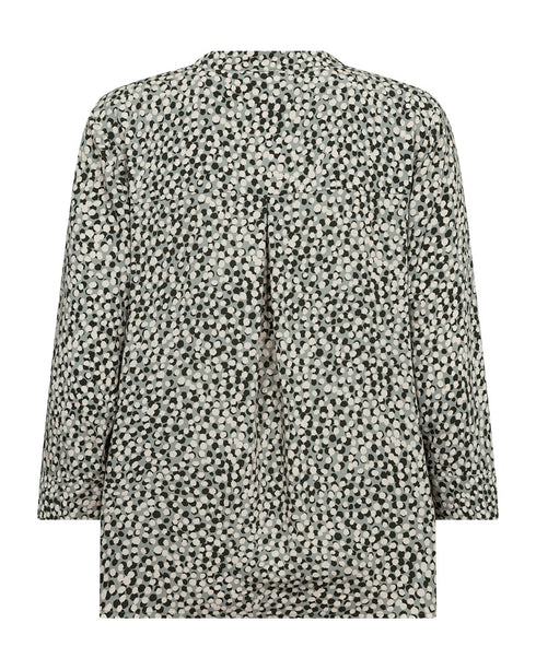 Freequent FQADNEY Three-Quarter Sleeve Blouse 211531 Iceberg Green and Moonbeam