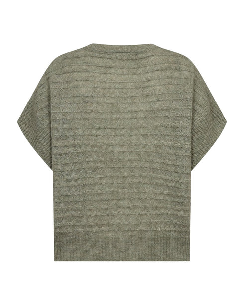 Freequent FQDIDO-BLOUSE Knit Short-Sleeve Top 211538 Iceberg Green Melange