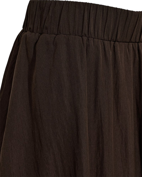 Freequent FQESFENNY Crinkled A-Line Midi Skirt 211795 Mole Brown